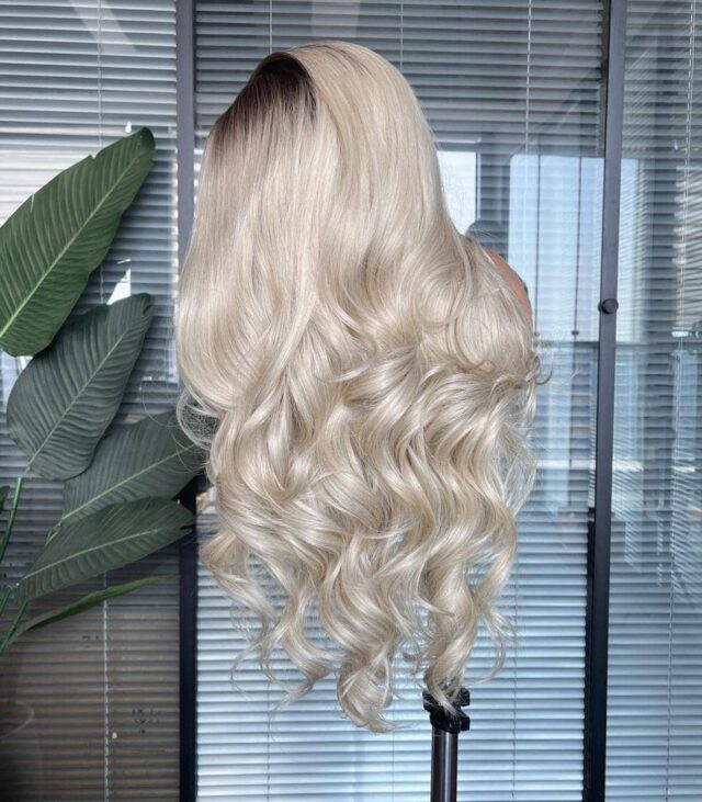 Perruque Lace Wig HD Blond Platine – Image 2